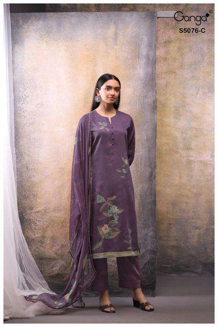 Ganga evelia 5076 Dress material suppliers in Junagadh