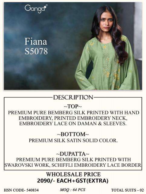 Ganga fiana 5078 Dress material wholesale dealers in Anand