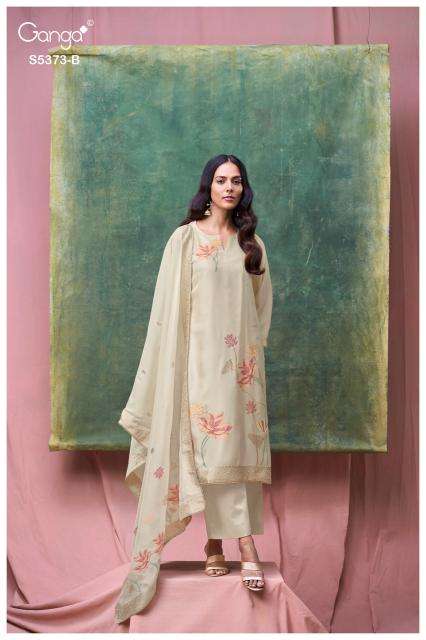 Ganga gineva 5373 Dress material wholesale market in Mehsana