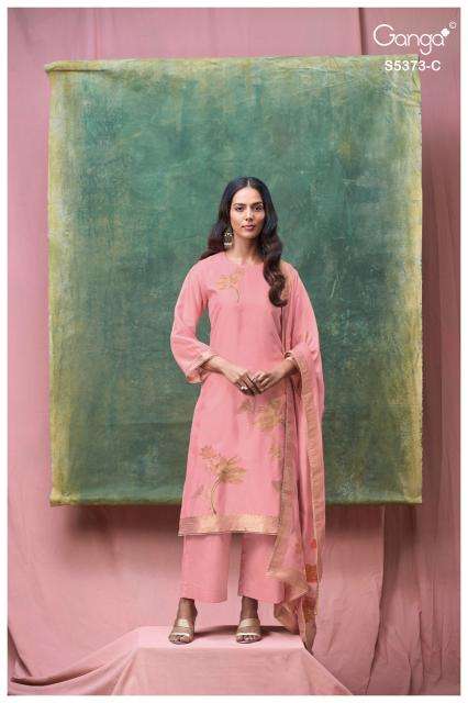 Ganga gineva 5373 Dress material wholesale market in Mehsana