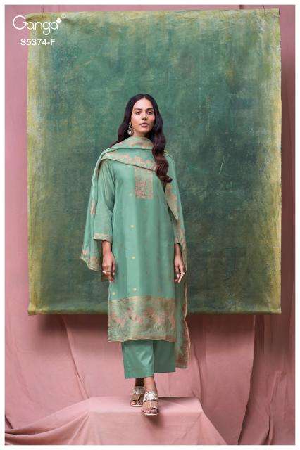 Ganga hiyana 5374 Wholesale dress materials for sale