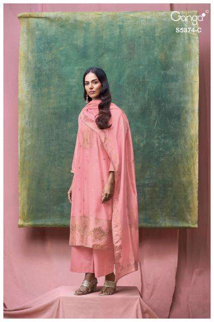 Ganga hiyana 5374 Wholesale dress materials for sale