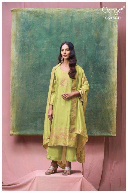 Ganga hiyana 5374 Wholesale dress materials for sale