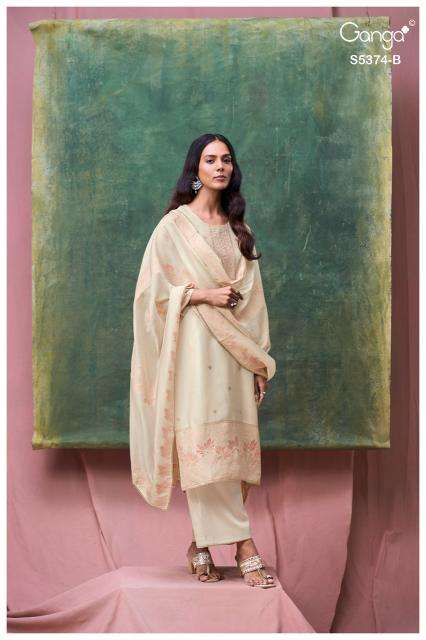 Ganga hiyana 5374 Wholesale dress materials for sale