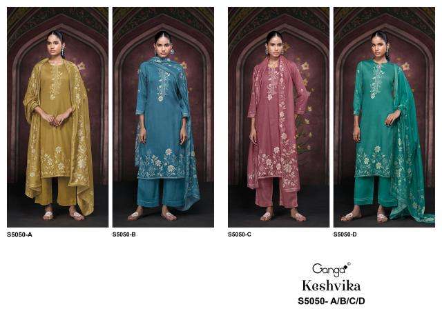 Ganga keshvika 5050  Dress material manufacturers in Gujarat