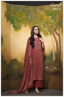  Ganga nieveka 5092 Wholesale fashion dress material in Bhruch