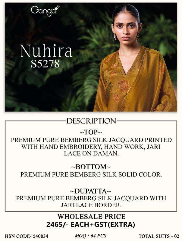 Ganga nuhira 5278 Wholesale dress fabrics