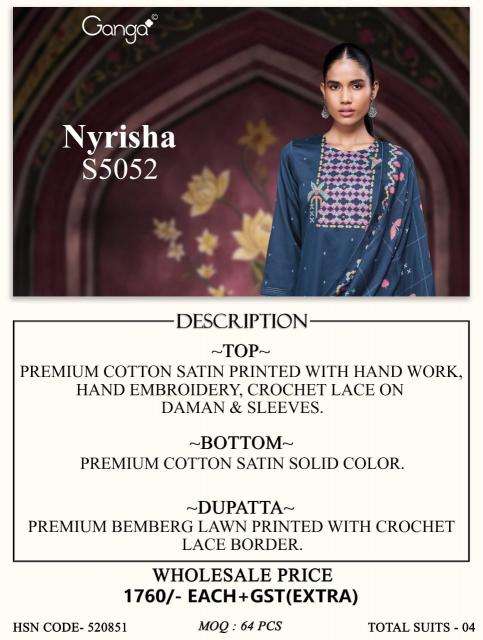 Ganga nyrisha 5052 Wholesale dress suppliers in Dang