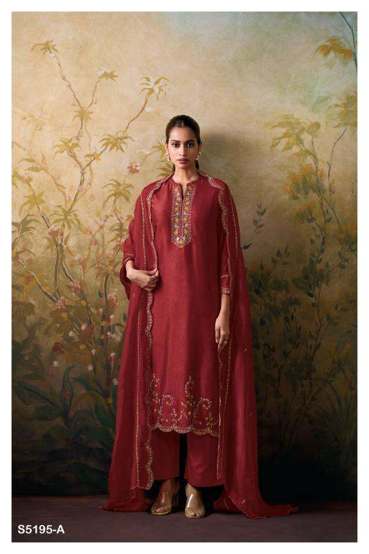  Ganga rishita 5195 Dress material suppliers