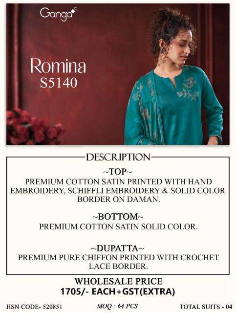 Ganga romina 5140 Wholesale fabric market in Dang