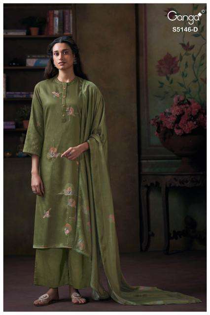 Ganga vedvika 5146  Low cost dress material suppliers in India
