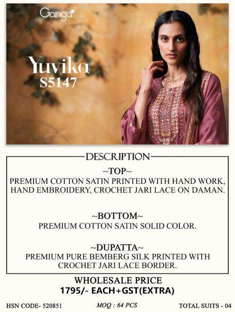 Ganga yuvika 5147 Wholesale clothing market in Mahisagar