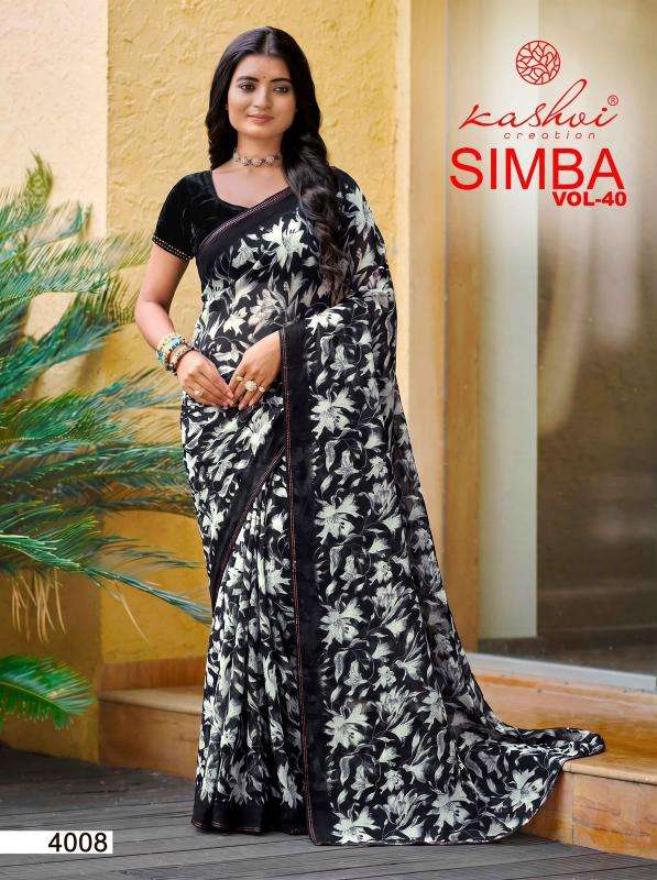 Kashvi simba vol 40  Wholesale saree market