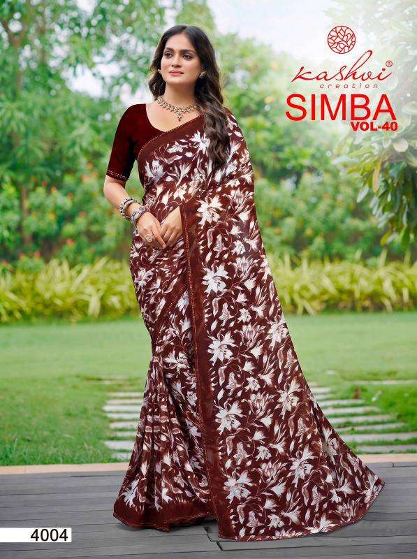 Kashvi simba vol 40  Wholesale saree market