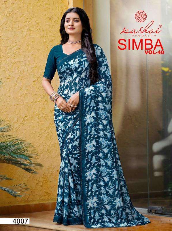 Kashvi simba vol 40  Wholesale saree market