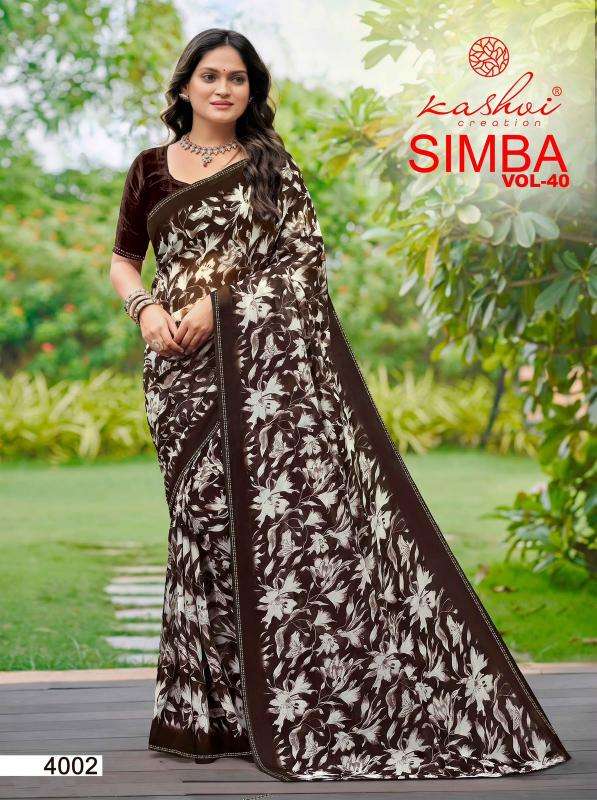Kashvi simba vol 40  Wholesale saree market