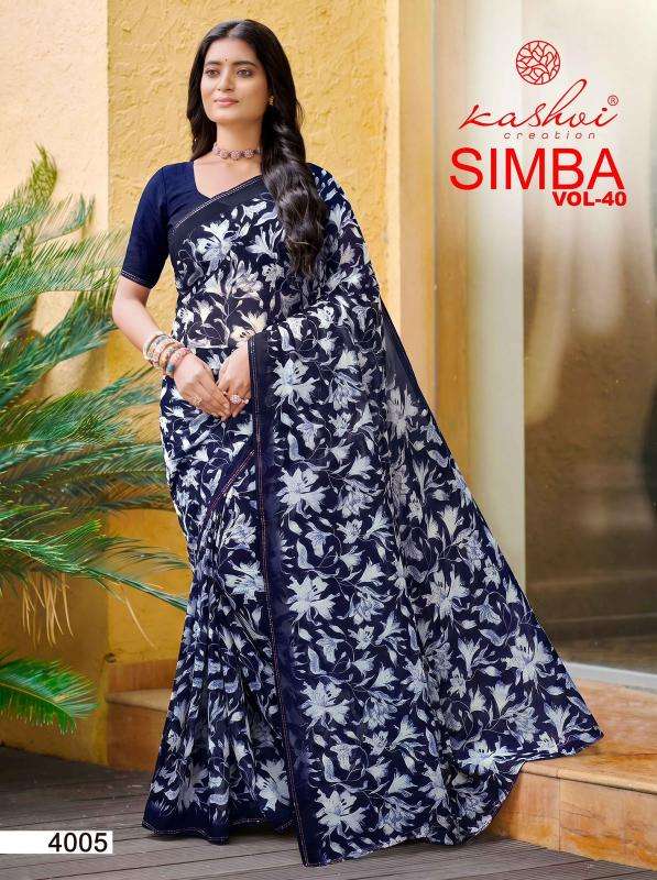 Kashvi simba vol 40  Wholesale saree market
