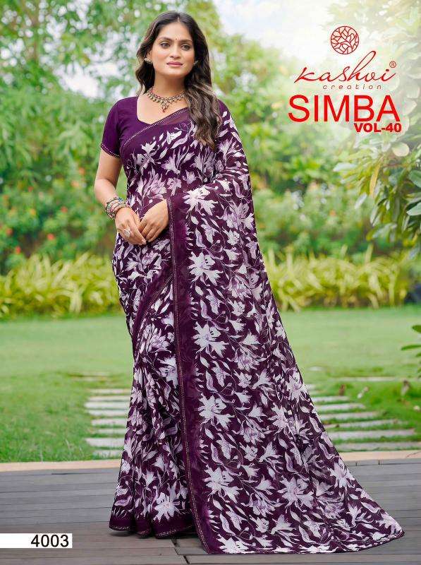 Kashvi simba vol 40  Wholesale saree market