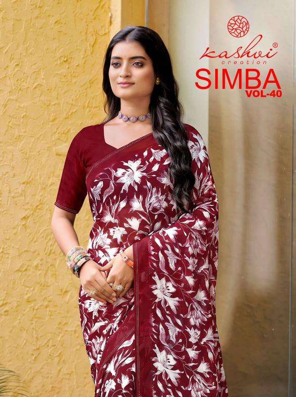 Kashvi simba vol 40  Wholesale saree market