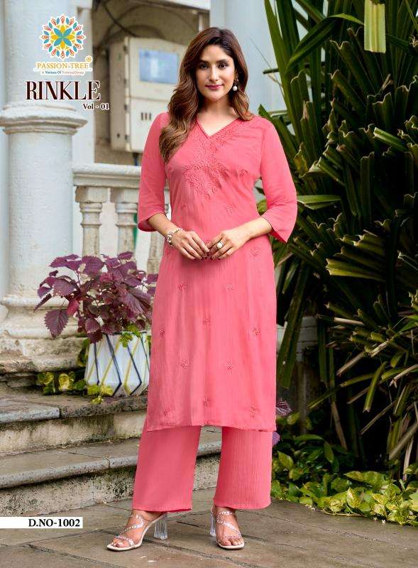 Passion tree rinkle vol-1 Wholesale kurti suppliers
