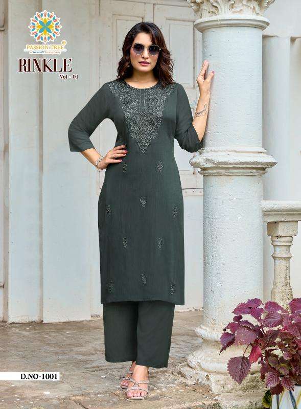 Passion tree rinkle vol-1 Wholesale kurti suppliers