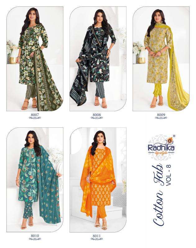 Radhika lifestyle cotton fab vol-8 Kurti suppliers in Ahmedabad