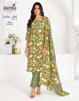 Radhika lifestyle cotton fab vol-8 Kurti suppliers in Ahmedabad