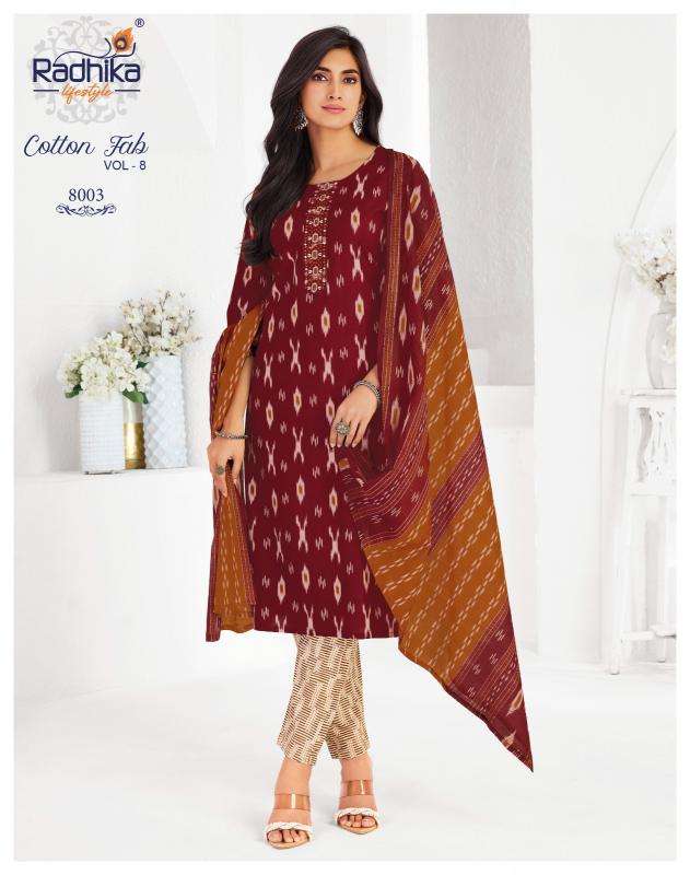 Radhika lifestyle cotton fab vol-8 Kurti suppliers in Ahmedabad