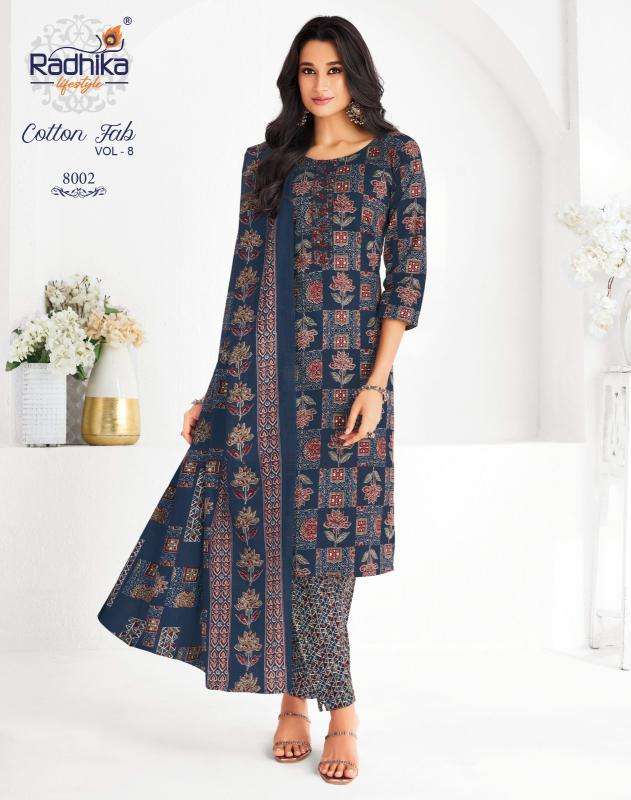 Radhika lifestyle cotton fab vol-8 Kurti suppliers in Ahmedabad