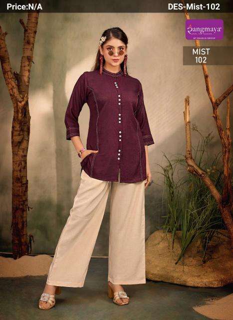 Rangmaya mist Kurti exporters in India