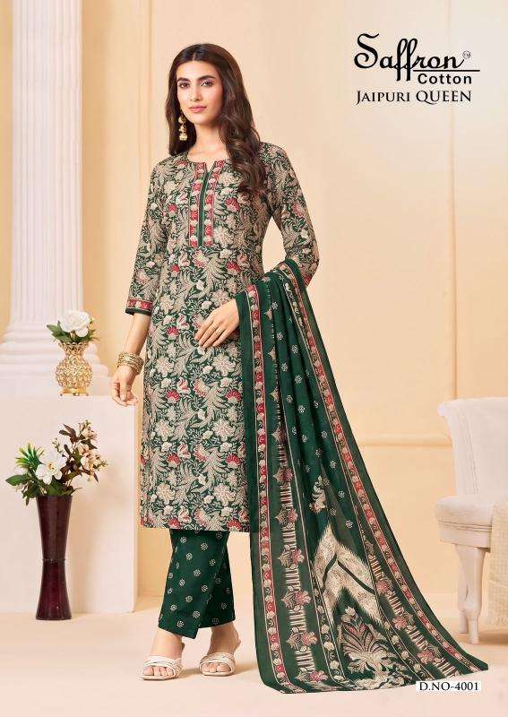 Saffron jaipuri karachi vol 1  Wholesale dress material suppliers in Aravalli