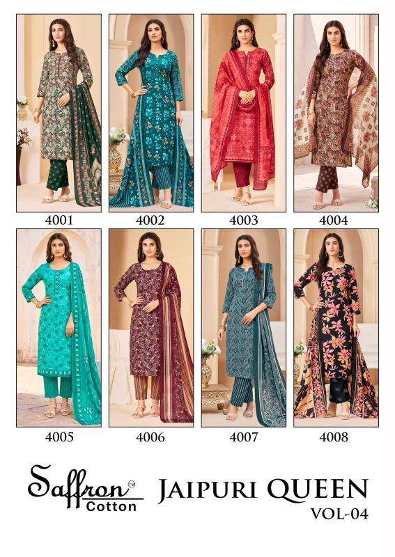 Saffron jaipuri karachi vol 1  Wholesale dress material suppliers in Aravalli