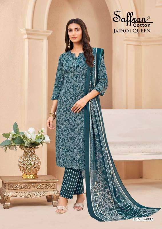 Saffron jaipuri karachi vol 1  Wholesale dress material suppliers in Aravalli