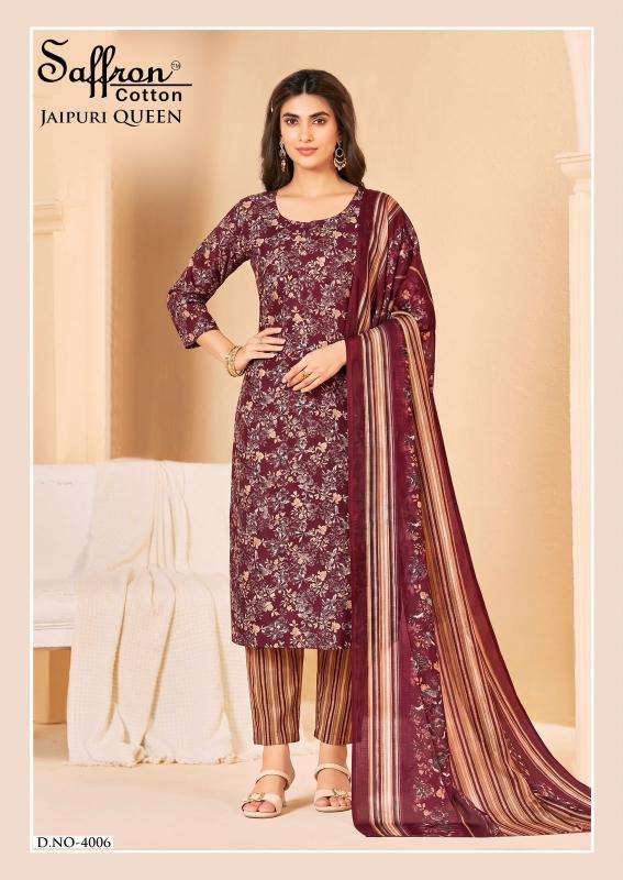Saffron jaipuri karachi vol 1  Wholesale dress material suppliers in Aravalli