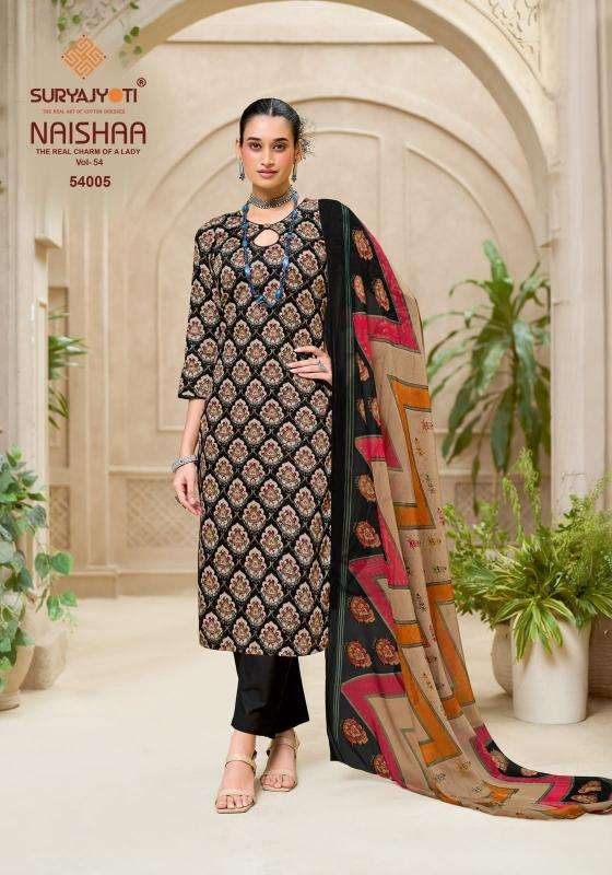 Suryajyoti naishaa vol 54  Wholesale dress materials in Kachchh