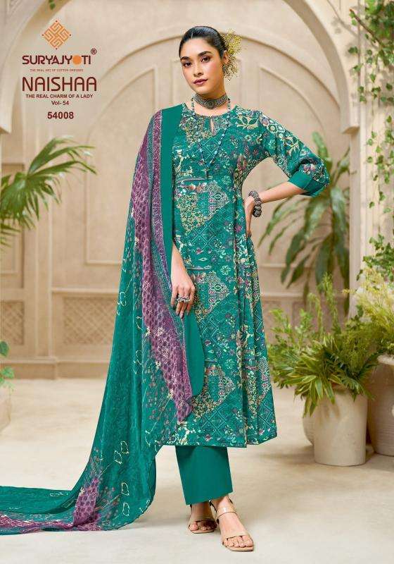 Suryajyoti naishaa vol 54  Wholesale dress materials in Kachchh