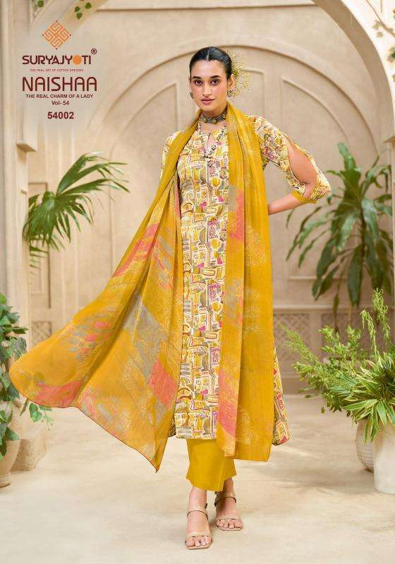 Suryajyoti naishaa vol 54  Wholesale dress materials in Kachchh