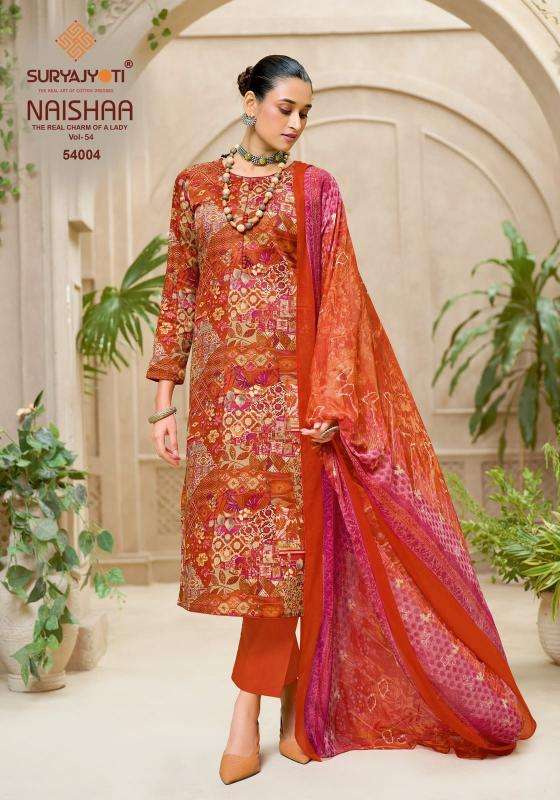 Suryajyoti naishaa vol 54  Wholesale dress materials in Kachchh