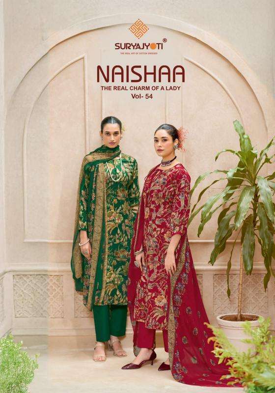 Suryajyoti naishaa vol 54  Wholesale dress materials in Kachchh