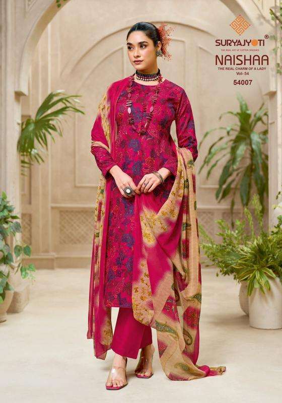 Suryajyoti naishaa vol 54  Wholesale dress materials in Kachchh