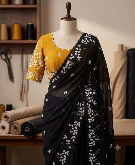 Svara georgette Wholesale saree manufacturers in Dahod