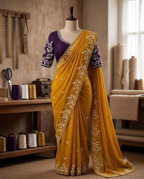 Svara georgette Wholesale saree manufacturers in Dahod
