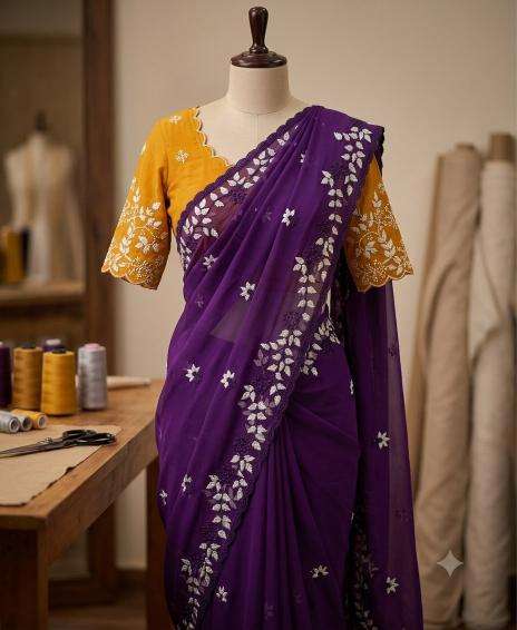 Svara georgette Wholesale saree manufacturers in Dahod