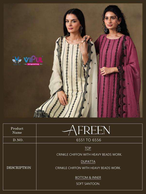 Vipul afreen Anand dress material market