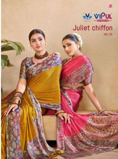 Vipul juliet chiffon vol-29 Wholesale saree suppliers in Mahisagar