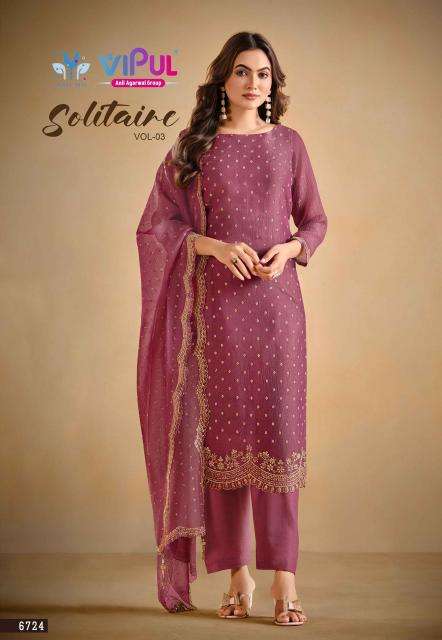 Vipul solitaire vol 3  Fancy dress material market in kheda
