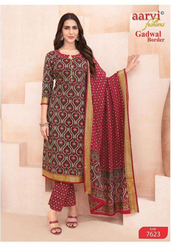 Aarvi gadwal border vol-11 Amreli market for kurtis