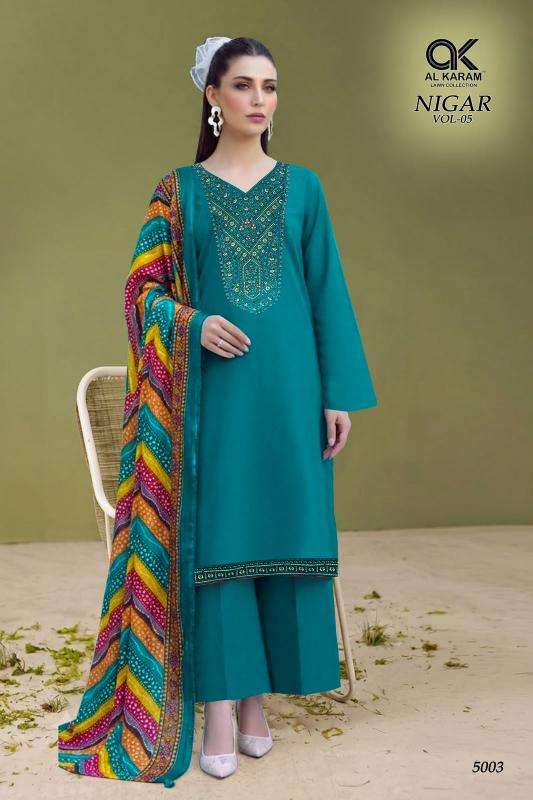 Al karam nigar vol 5 Dress material wholesale distributors in Aravalli