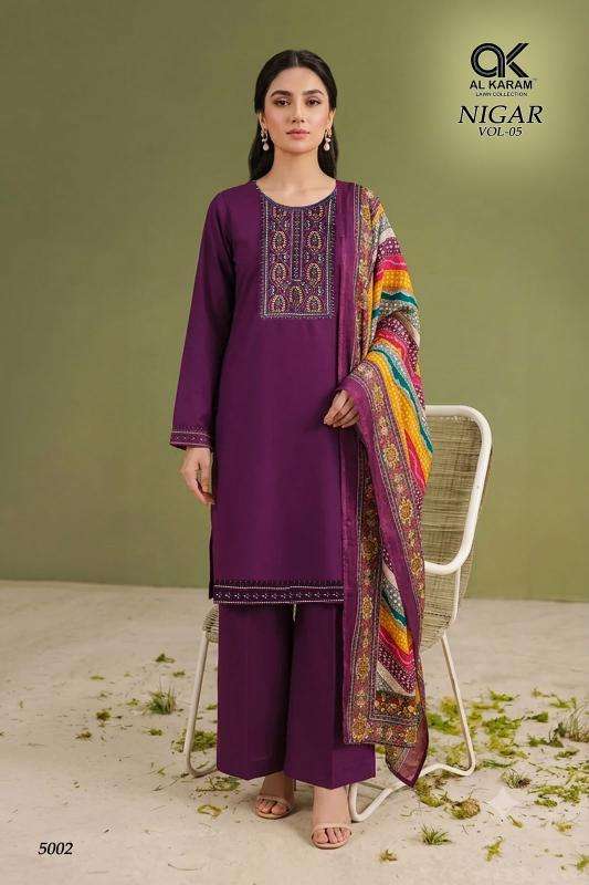 Al karam nigar vol 5 Dress material wholesale distributors in Aravalli