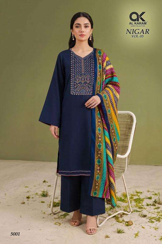 Al karam nigar vol 5 Dress material wholesale distributors in Aravalli